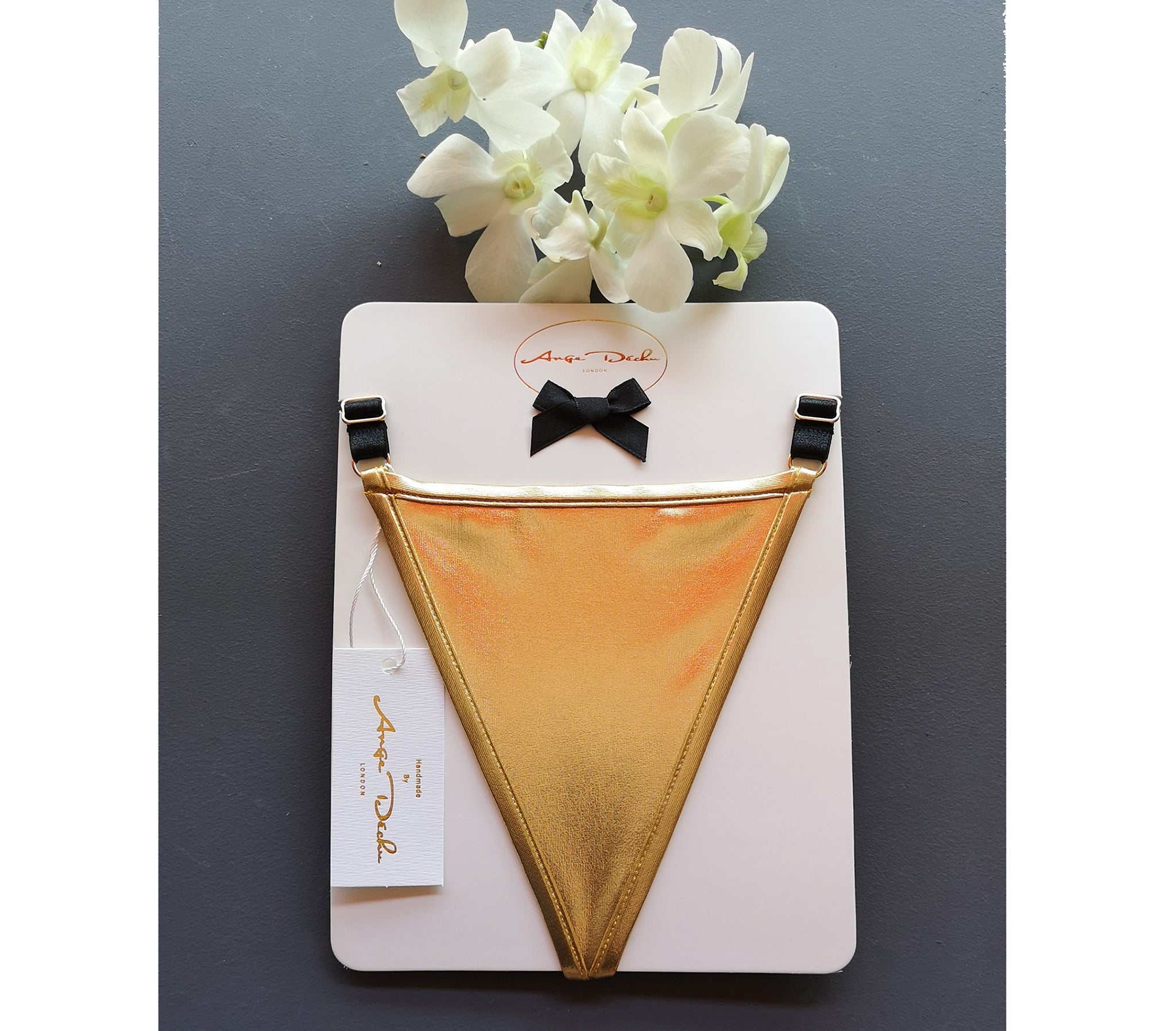 Sexy girls gold g string panties swim rave wear - Ange Déchu