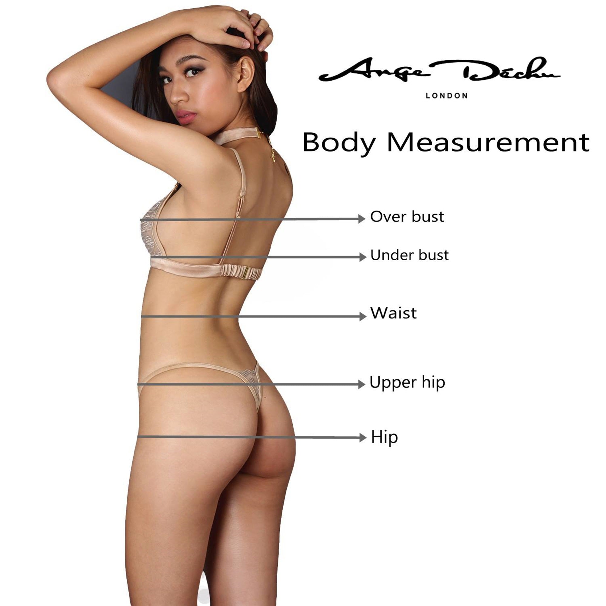 Sexy lingerie set with crotchless G string panties in see through white lace sheer bridal boudoir lingerie - Ange Déchu