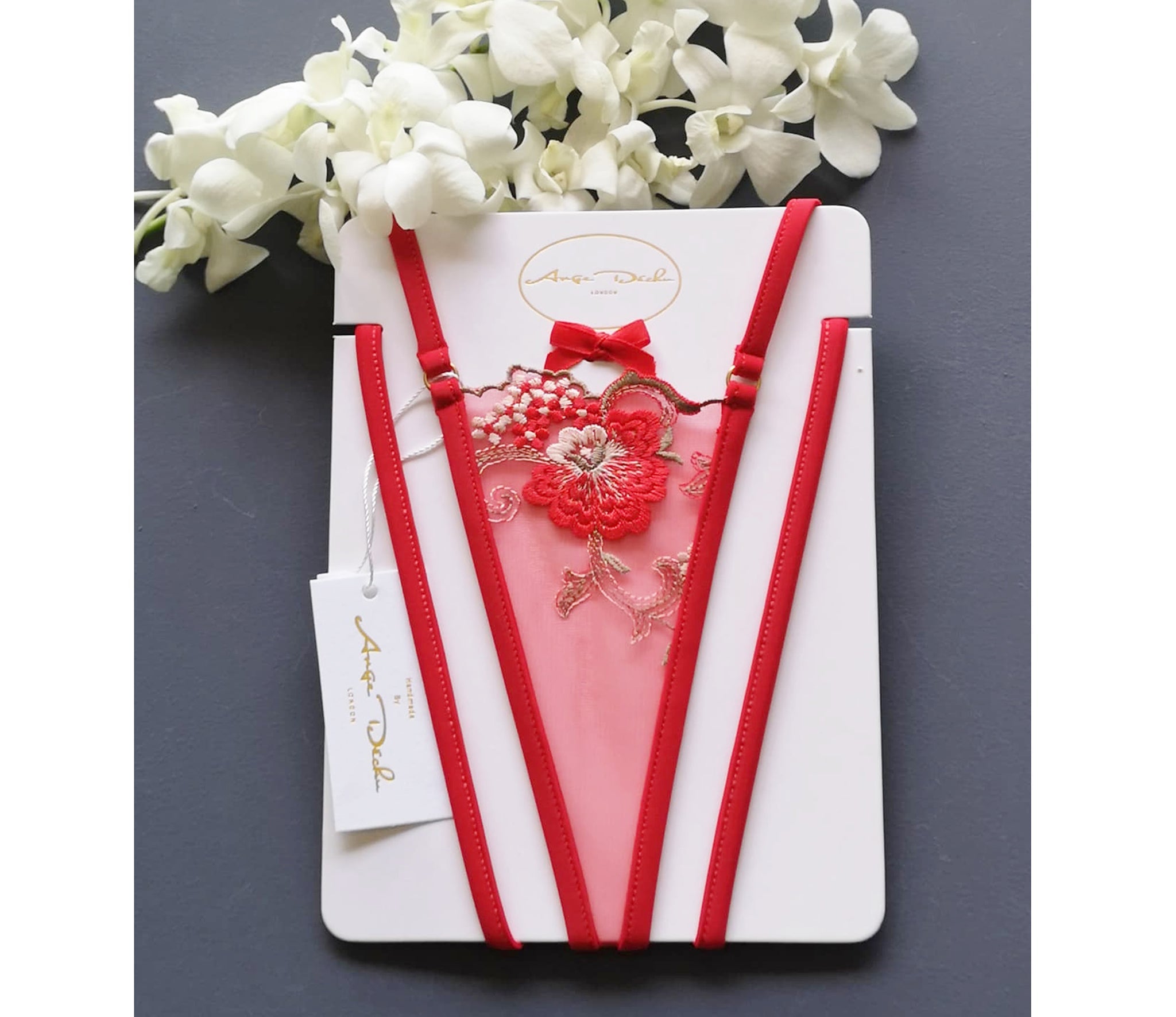 Sexy sheer lingerie red lace panties see through lingerie g string Thong - Ange Déchu