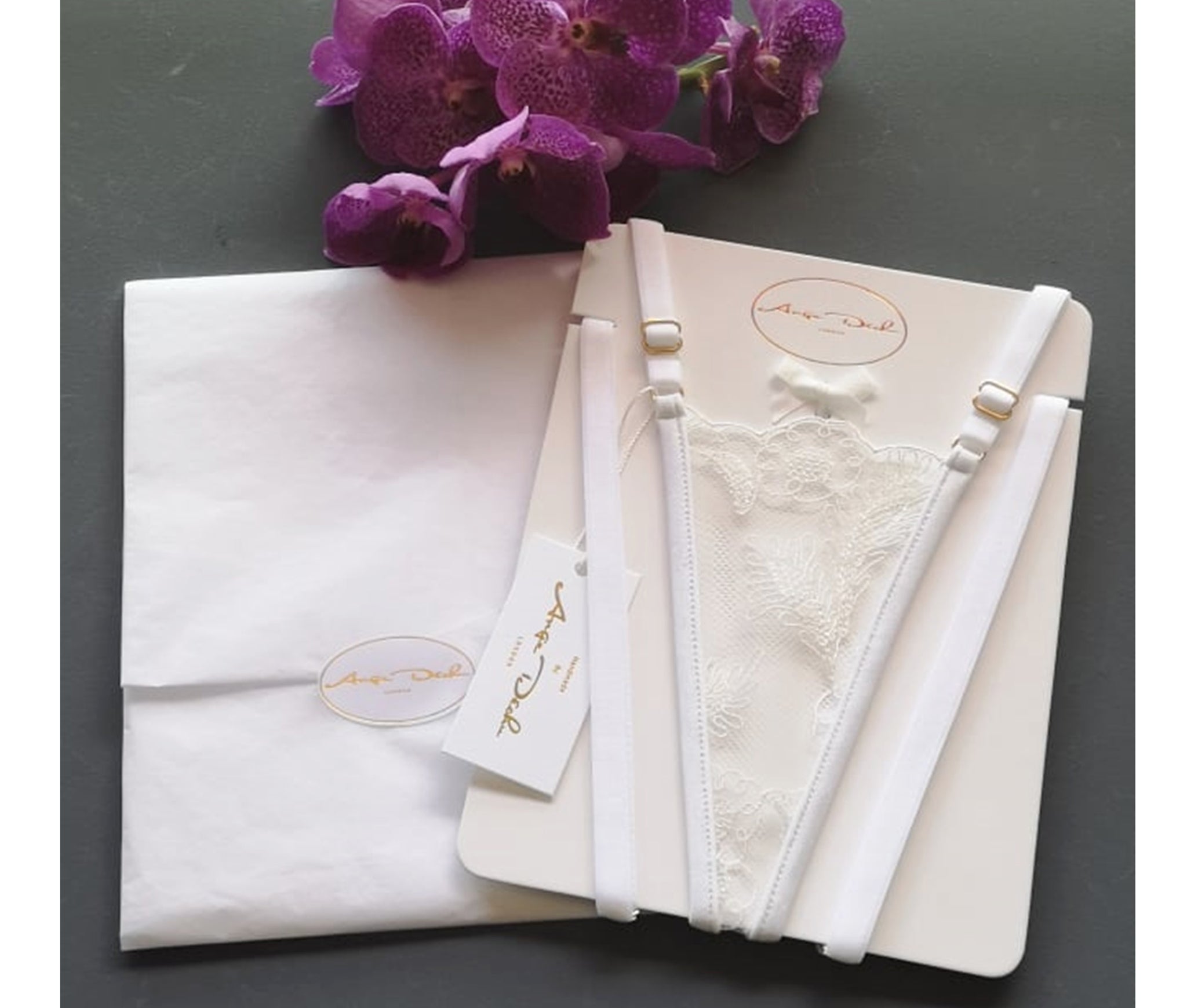 Sexy sheer see through lingerie panties gift for her in white lace high cut thong - Ange Déchu