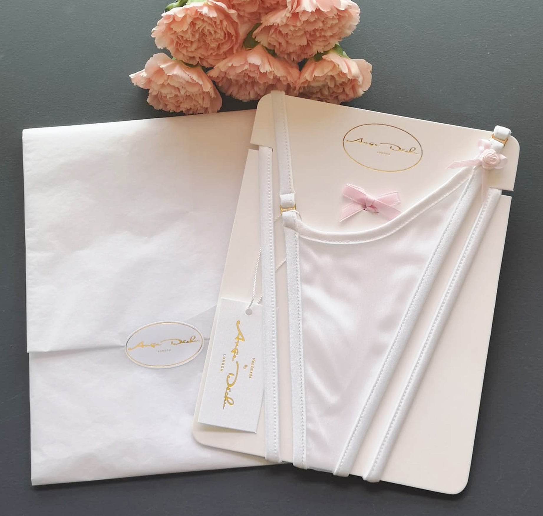 Sheer lingerie panties see through G string sexy gift for her thong in sheer white - Ange Déchu