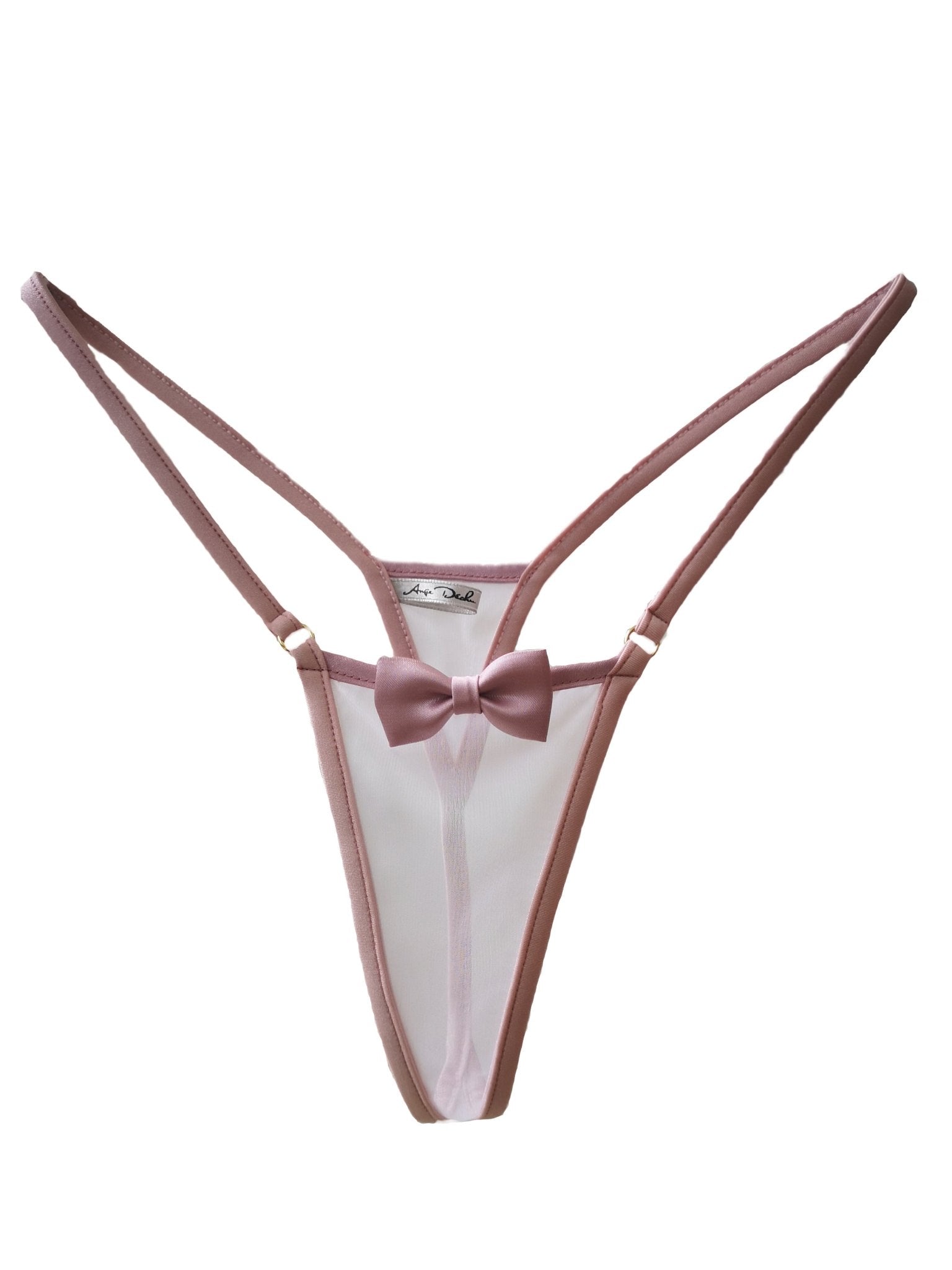 Sheer lingerie see through panties sexy gift for her boudoir lingerie thong g string see through panties - Ange Déchu