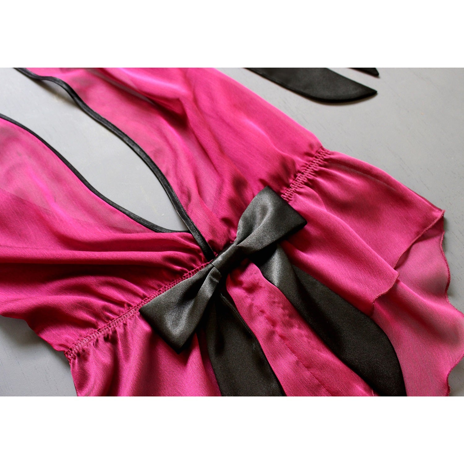 Sheer Lingerie see through sexy backless lingerie teddy playsuit in purple by Ange Dechu - Ange Déchu