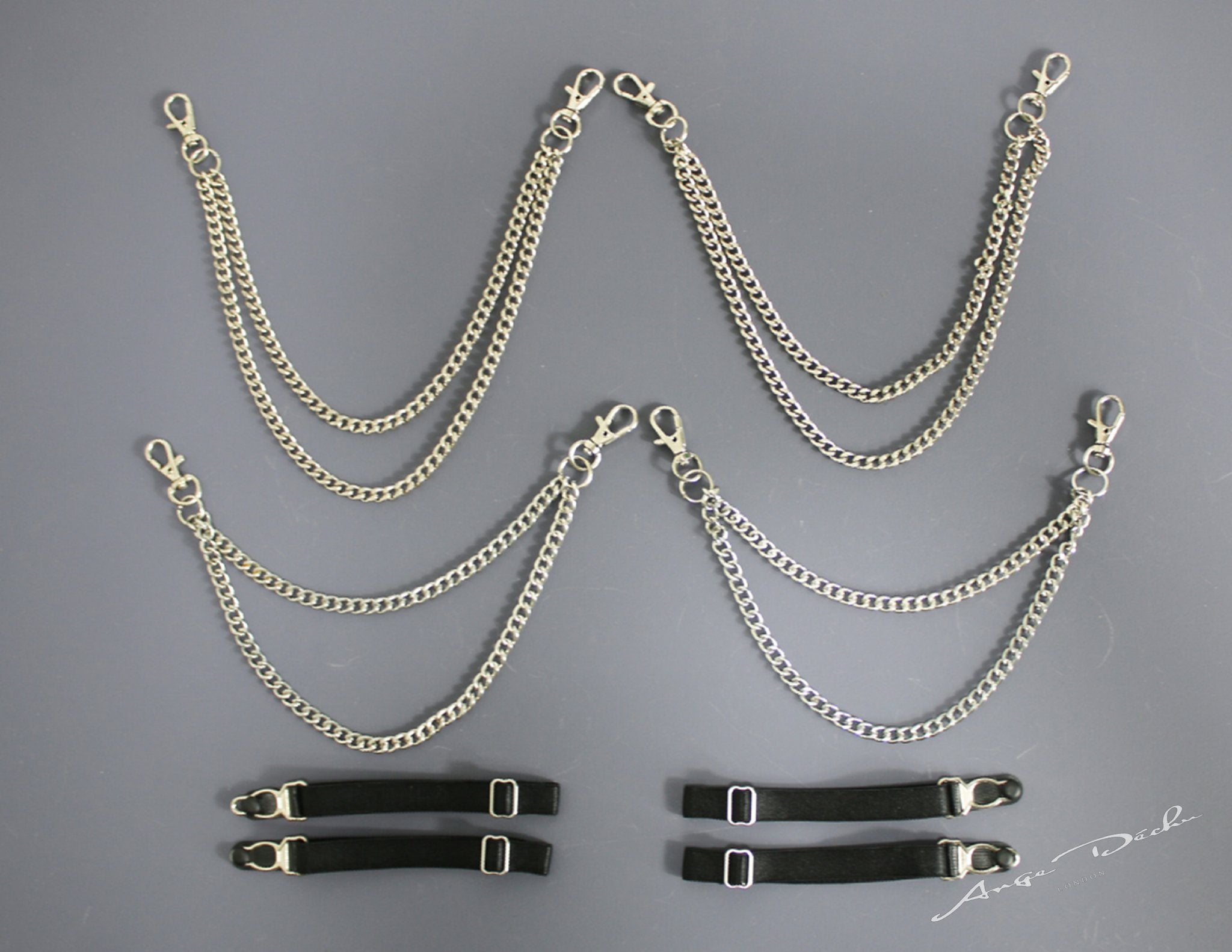 Strappy body harness with chains showgirl lingerie By Ange Dechu - Ange Déchu