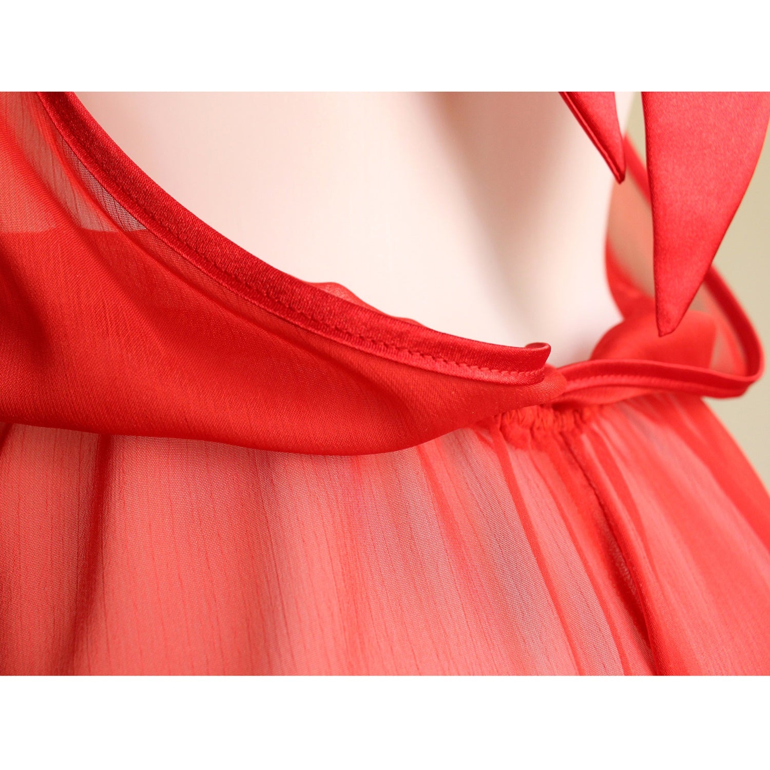 Sheer lingerie Backless Red See through Erotic Lingerie sexy Teddy Play Suit - Ange Déchu